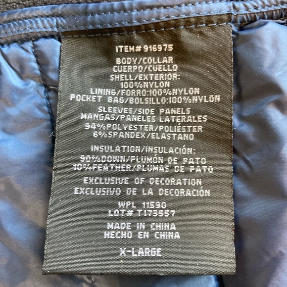 New 32 Degrees Blue Nylon Black Polyester Down Puffer size XL - Picture 12 of 12